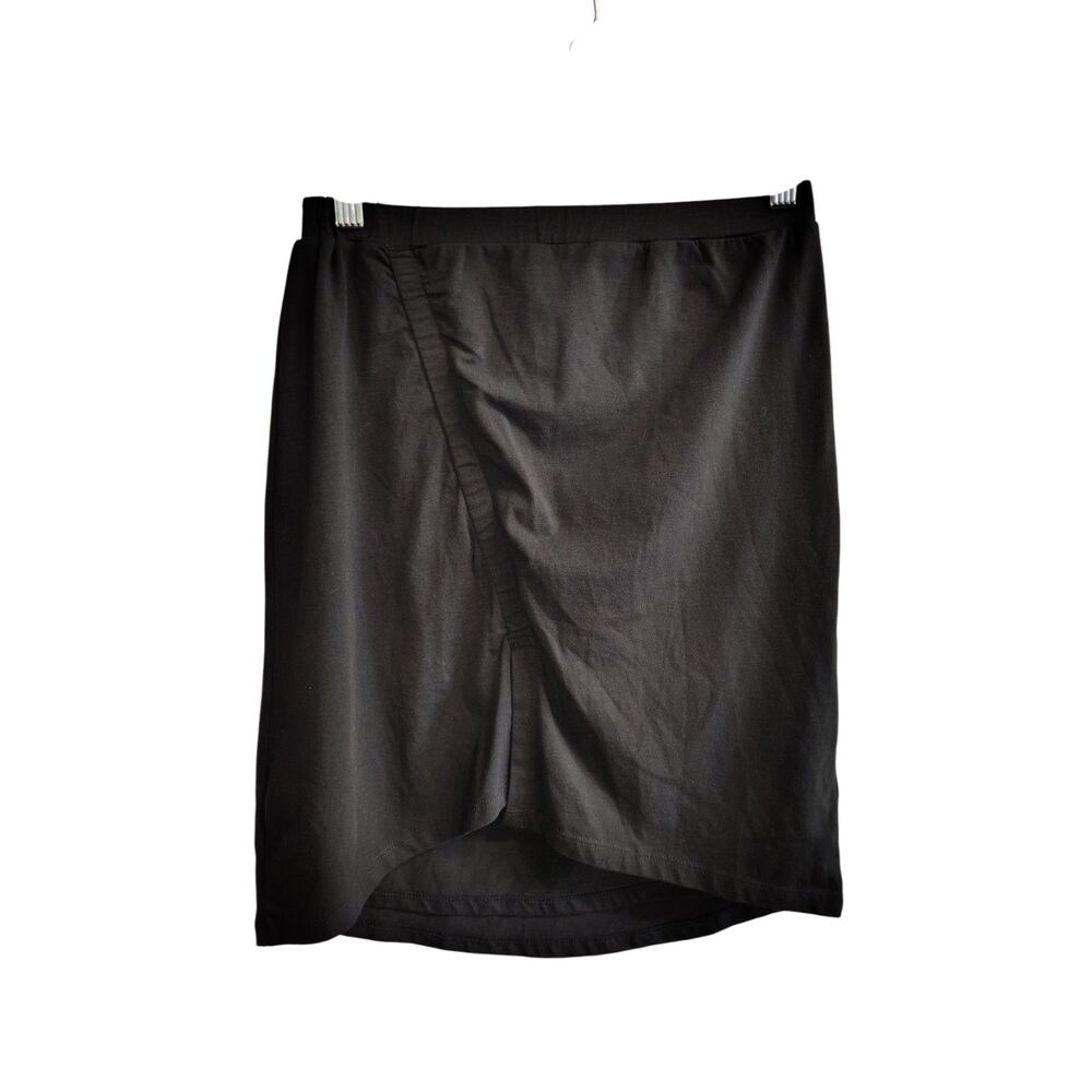 Synergy Organic Cotton Women's‎ XS Black Mock Wrap Skirt